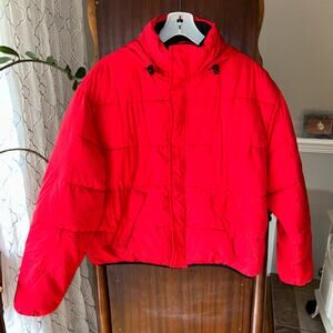 Urban Outfitters Women's Red Coat puffer jacket size medium